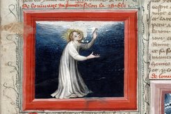 Genesis, The first day, Bible historiale, ca. 1415-1420, Paris, Bibliothèque Mazarine, Ms. 313, fol. 4.