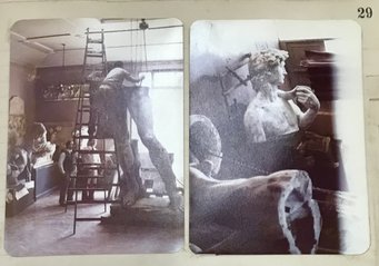 The installation of the plaster cast of Michelangelo’s David at the Museo de la Cárcova, Buenos Aires, 1980, photographs from Escuela Superior de Bellas Artes Libro nº 4. Buenos Aires, Universidad Nacional de las Artes, Museo de la Cárcova, Fondo histórico Escuela Superior de Bellas Artes, Inv. 59.2238_A. The installation of the plaster cast of Michelangelo’s David at the Museo de la Cárcova, Buenos Aires, 1980, photographs from Escuela Superior de Bellas Artes Libro nº 4. Buenos Aires, Universidad Nacional de las Artes, Museo de la Cárcova, Fondo histórico Escuela Superior de Bellas Artes, Inv. 59.2238_A.
