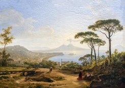 Louise-Joséphine Sarazin de Belmont, View of Posillipo, Napoli, 1842, oil on canvas. Toulouse, Musée des Augustins (Photo Creative commons).