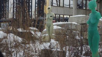 Maria Kulikovska, Homo Bulla, sculpture, performance Maria Kulikovska, Homo Bulla, sculpture, performance