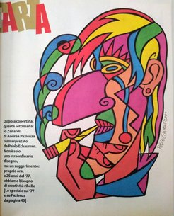 Pablo Echaurren, Illustration, Carta, VI, 12, 25.03.2002