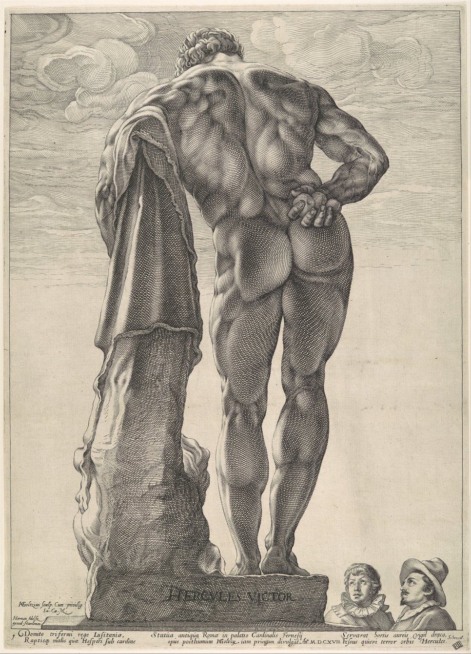 Hendrick Goltzius, Farnese Hercules, ca. 1592 (dated 1617), engraving, New York, The Metropolitan Museum of Art, Gift of Henry Walters, 1917, inv. 17.37.59 (Photo: MET website, public domain)