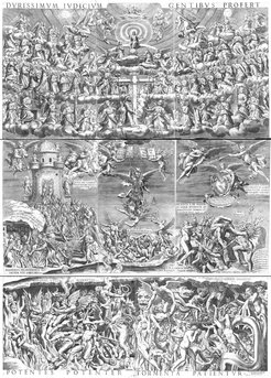 Philippe Thomassin, The Last Judgement, 1606, engraving from eight plates, 147.4 x 105.5 cm, Biblioteca Casanatense, Rome