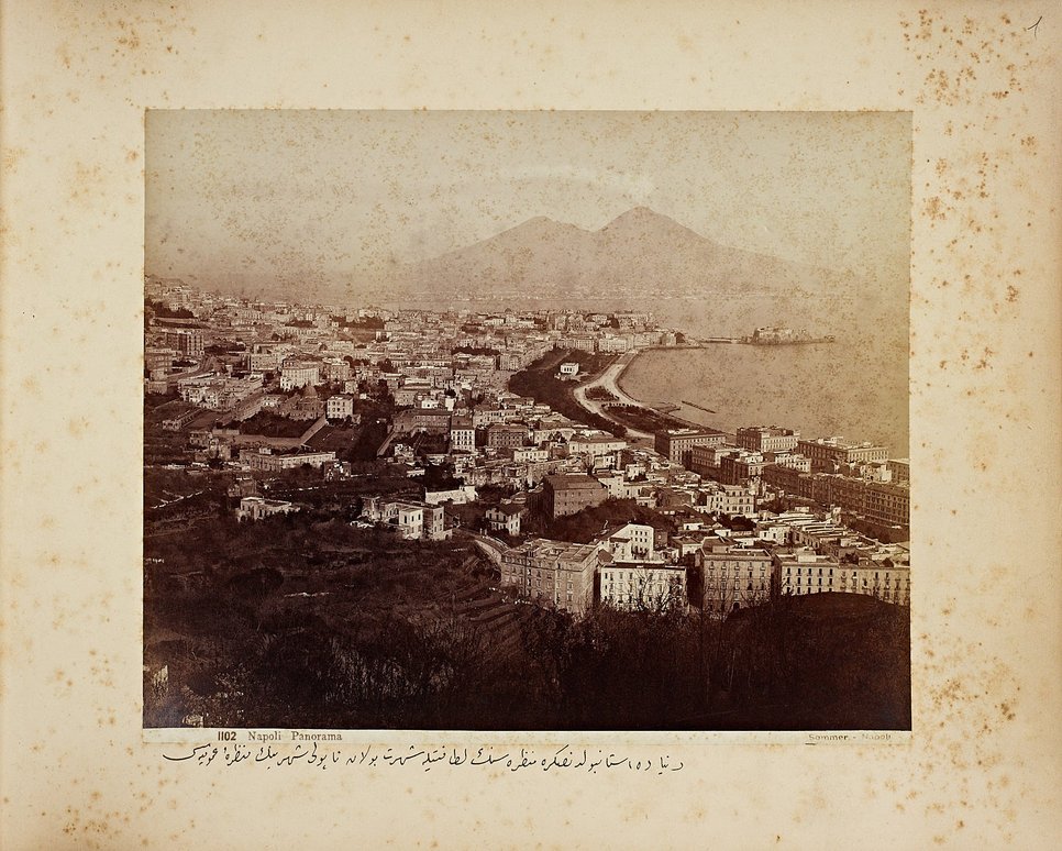 Giorgio Sommer, Napoli Panorama (n. 1102), undated, photograph pasted in an album. Istanbul University Head Office of Library and Documentation, Department of Rare Works Library, YSKH.YA.91452.