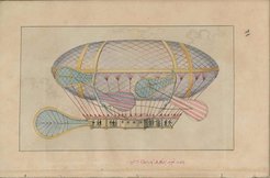 “Balon tabîr eyledikleri ecsâmın resmidir” (The object named balloon), in İngiltere Memalikiyle Londra Şehrine Seyahat (Travel to London and British Lands), undated, p. 61. Istanbul University Central Library, Rare Works Collection, Istanbul, public domain.