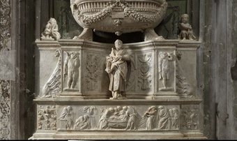 Bartolomé Ordoñez, Diego de Siloe, Tomb of Andrea Bonifacio, ca. 1520, Santi Severino e Sossio, Naples (Pedicini fotografi – Bibliotheca Hertziana). Bartolomé Ordoñez, Diego de Siloe, Tomb of Andrea Bonifacio, ca. 1520, Santi Severino e Sossio, Naples (Pedicini fotografi – Bibliotheca Hertziana).