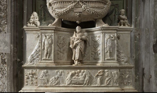 Bartolomé Ordoñez, Diego de Siloe, Tomb of Andrea Bonifacio, ca. 1520, Santi Severino e Sossio, Naples (Pedicini fotografi – Bibliotheca Hertziana).