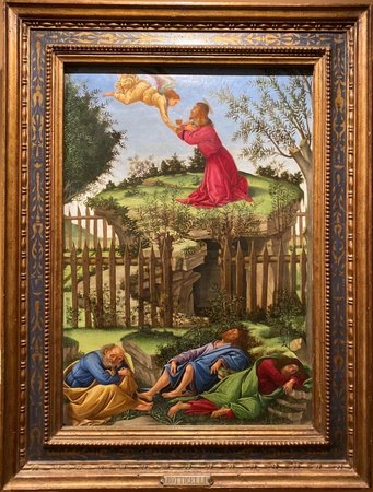 Sandro Botticelli and workshop, Oration in the Garden (c. 1500), Capilla Real de Granada, Granada (photograph: Alexandre Vico) Sandro Botticelli and workshop, Oration in the Garden (c. 1500), Capilla Real de Granada, Granada (photograph: Alexandre Vico)