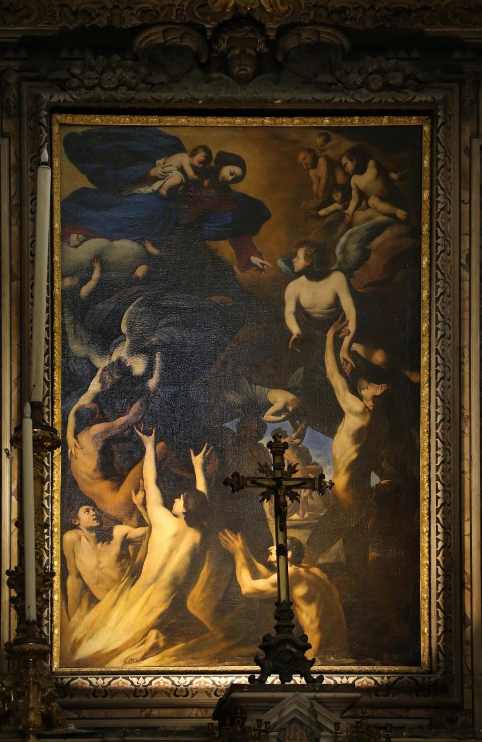Massimo Stanzione, Madonna with Souls in Purgatory, 1638–1642, oil on canvas. Naples, Santa Maria delle Anime del Purgatorio ad Arco. Photo: Complesso Museale Santa Maria delle Anime del Purgatorio ad Arco