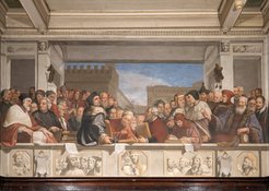 Matteo Rosselli, Gli Umanisti, gli Storici, i Legisti e gli Oratori, 1637. Casa Buonarroti, Florence © Casa Buonarroti, Google Arts & Culture