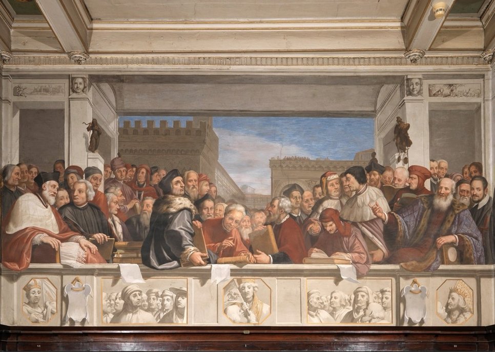 Matteo Rosselli, Gli Umanisti, gli Storici, i Legisti e gli Oratori, 1637. Casa Buonarroti, Florence © Casa Buonarroti, Google Arts & Culture