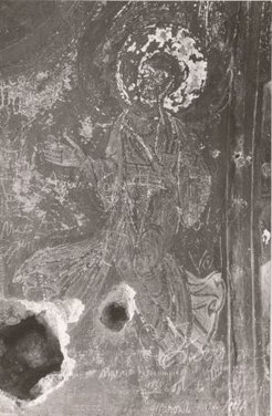 Image of a fresco with an angel at the Santa Maria de Olearia, Maiori, Campania, date and author unknown, photographic collection of the BHMPI (bh551218)