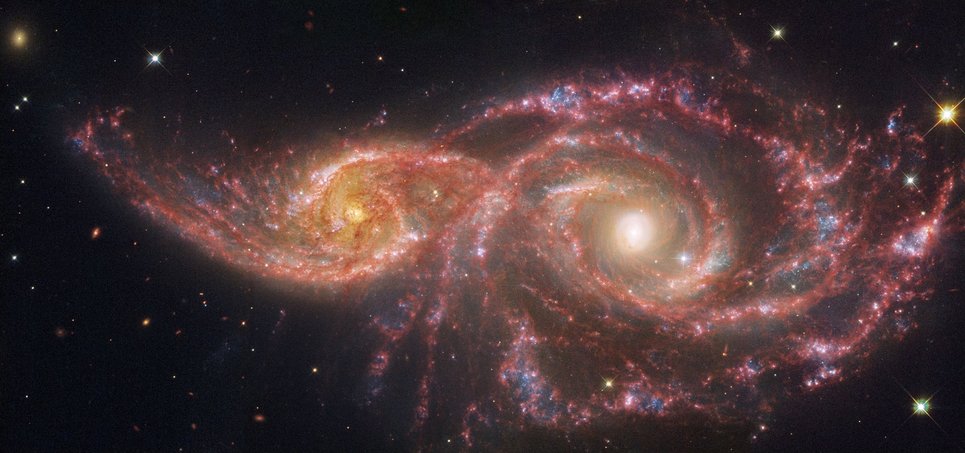 Galaxies IC 2163 and NGC 2207 (JWST and Hubble Telescope), 31.10.2024, digital image. NASA, ESA, CSA, and STScI (Link: https://webbtelescope.org/contents/media/images/2024/136/01J9RRG5672MP4BPRFG31ARSV6 (last accessed on 22.11.2024)