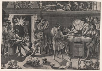 Enea Vico after Baccio Bandinelli, The Academy of Baccio Bandinelli, ca. 1544, Engraving; first state of two, 306 x 438 mm. New York, The Metropolitan Museum of Art (Purchase, Joseph Pulitzer Bequest, 1917) Enea Vico after Baccio Bandinelli, The Academy of Baccio Bandinelli, ca. 1544, Engraving; first state of two, 306 x 438 mm. New York, The Metropolitan Museum of Art (Purchase, Joseph Pulitzer Bequest, 1917)