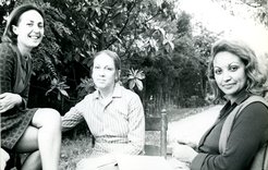 Carla Lonzi, Elvira Banotti, and Carla Accardi during the first meeting of Rivolta Femminile in Rome, 31.05.1970. Photo Pietro Consagra ©-Archivio Pietro Consagra, Milano