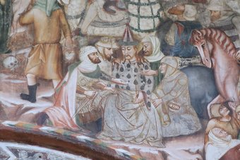 Sienese school, Crucifixion (detail), mid-fourteenth century, Subiaco, Sacro Speco. Photo Patricia Simons, by kind permission Sienese school, Crucifixion (detail), mid-fourteenth century, Subiaco, Sacro Speco. Photo Patricia Simons, by kind permission