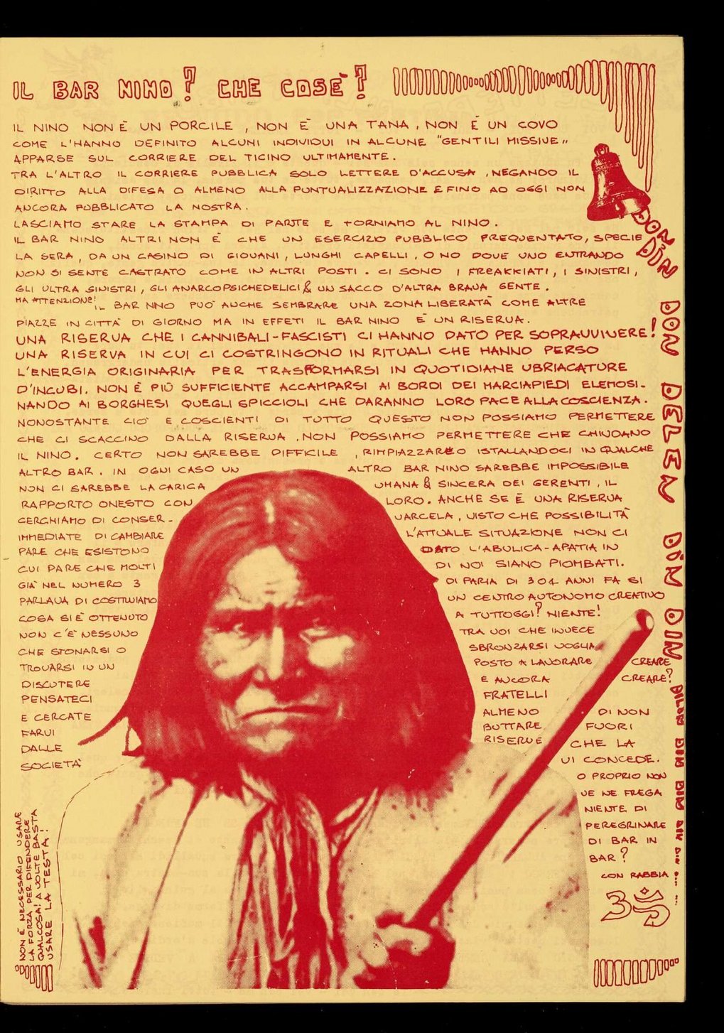 No author, ‘Il bar Nino’ in Paria n. 15, 1975. Collezione digitale controcultura dall’Archivio della Fondazione Pablo Echaurren e Claudia Salaris, Bibliotheca Hertziana Roma [https://dlib.biblhertz.it/PE]