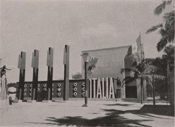 Padiglione Italiano all'Esposizione di São Paulo. Arch. Ettore Rossi (from La partecipazione italiana all’esposizione di San Paolo del Brasile 1937–XV, Rome 1939) Padiglione Italiano all'Esposizione di São Paulo. Arch. Ettore Rossi (from La partecipazione italiana all’esposizione di San Paolo del Brasile 1937–XV, Rome 1939)