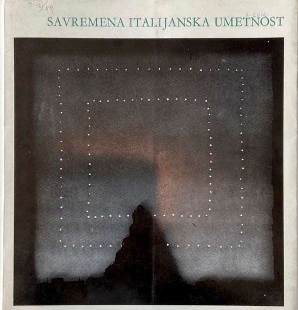 Catalog Cover Contemporary Italian Art [Savremene italijanska umetnost], Museum of Contemporary Art in Belgrade, 1971 