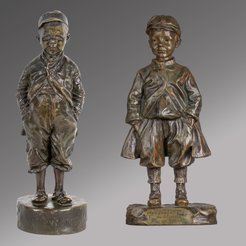Felix Pardo de Tavera, C'est mi, 1890, patinated bronze, 28 cm | José Cardona i Furró, Sportsman, ca. 1905, patinated bronze, 29 cm (photo: Public Domain)