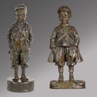 Felix Pardo de Tavera, C'est mi, 1890, patinated bronze, 28 cm | José Cardona i Furró, Sportsman, ca. 1905, patinated bronze, 29 cm (photo: Public Domain) Felix Pardo de Tavera, C'est mi, 1890, patinated bronze, 28 cm | José Cardona i Furró, Sportsman, ca. 1905, patinated bronze, 29 cm (photo: Public Domain)