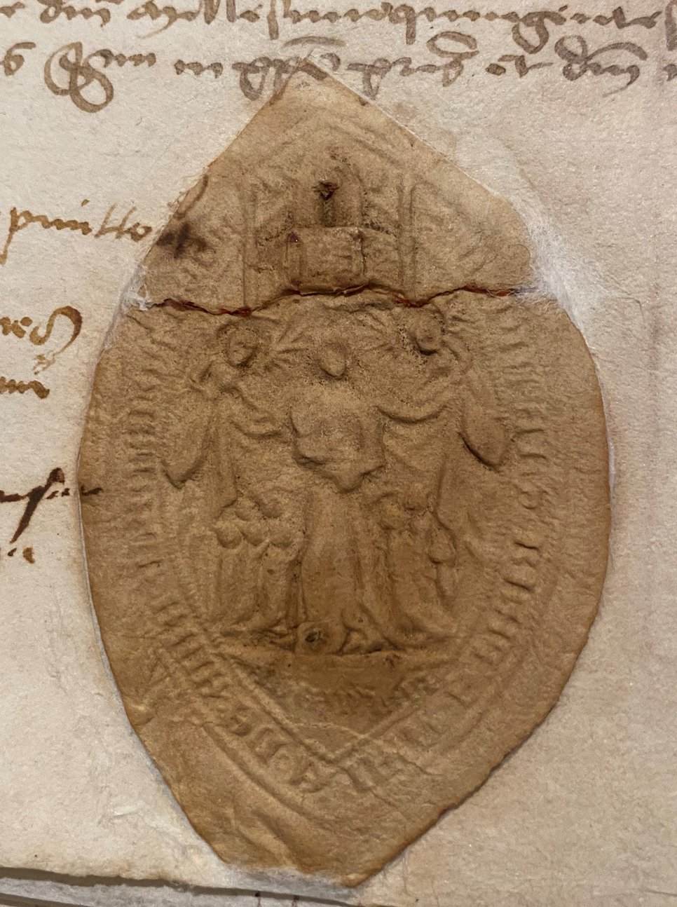 Seal of the Confraternity of Santa Maria dell’Anima, 1517. Rome, ASMA, A II, Instrumenta, t. 3, fol. 68r (photo Pontifical Teutonic Institute Santa Maria dell’Anima)