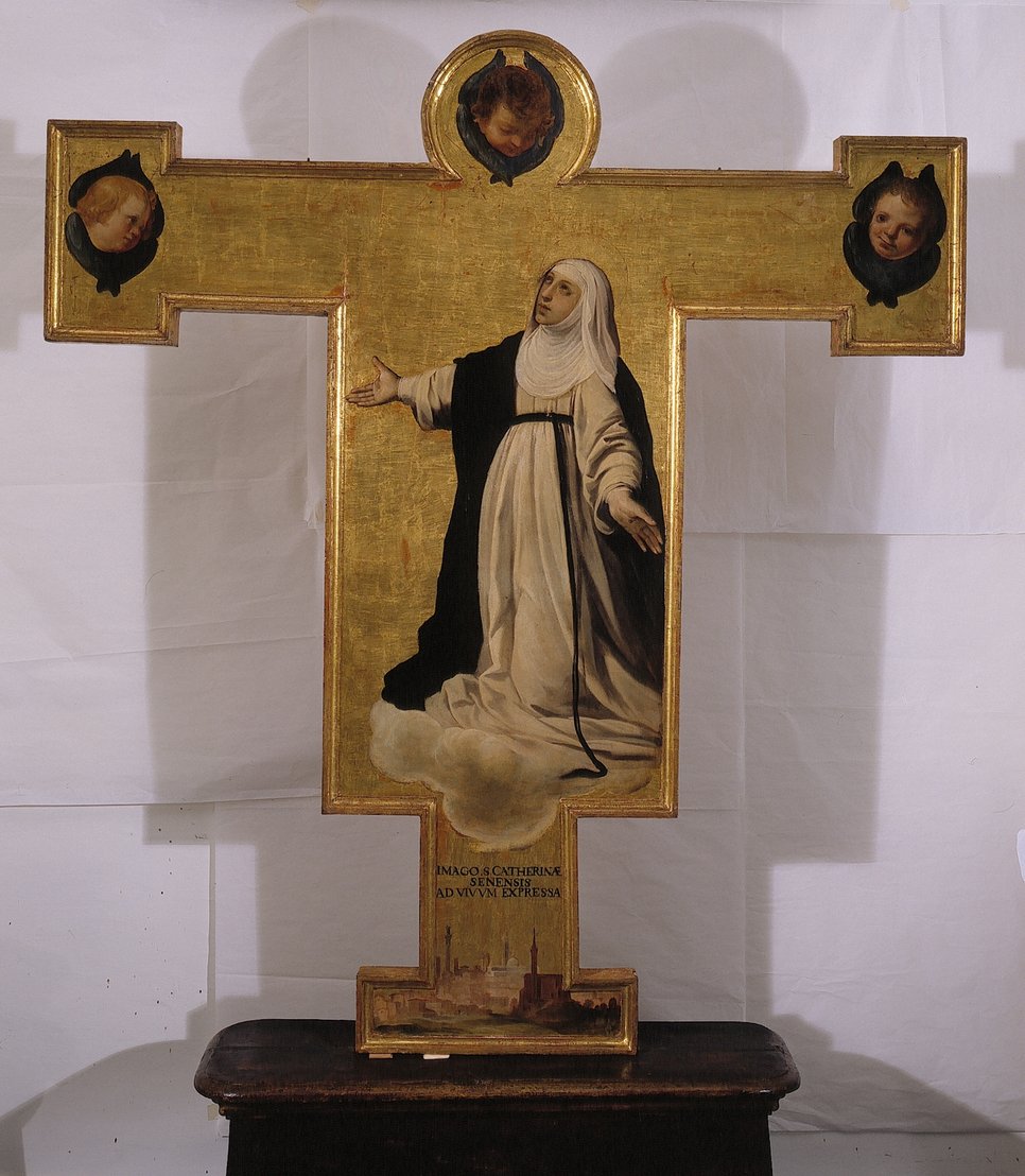 Rutilio Manetti, Processional Cross with St Catherine of Siena, 1625. Rome, Santa Caterina da Siena, Oratory (photo Bibliotheca Hertziana)