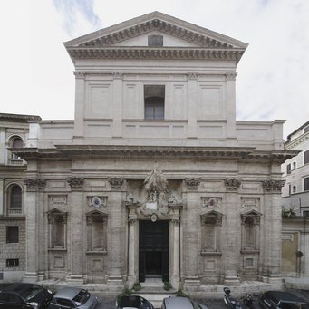 Façade of Santa Maria di Monserrato, Rome, 1585–1593 / 1926–1929 (photo Bibliotheca Hertziana / Enrico Fontolan) Façade of Santa Maria di Monserrato, Rome, 1585–1593 / 1926–1929 (photo Bibliotheca Hertziana / Enrico Fontolan)